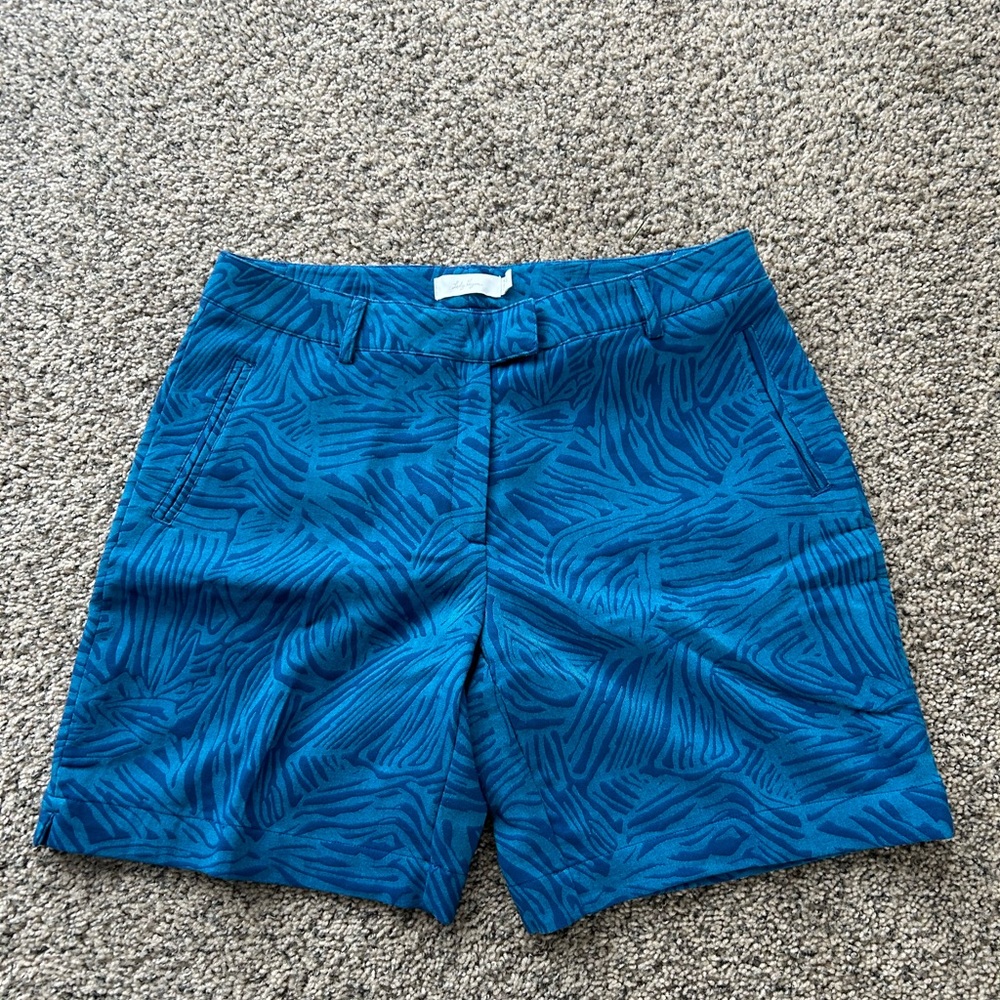 Women’s Lady Hagen Teal Patterned Shorts